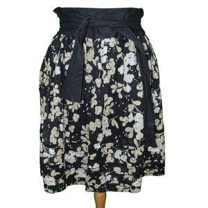 Apostrophe Floral Belted Tiered Skirt Size 16